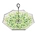 AWEOODS Double Layer Inverted Umbrella Cars Reversible Umbrella (Grape Leaf)