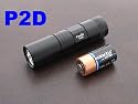 Fenix Digital P2D CE Black, Finish Smooth, 135 Lumens LED Flashlight