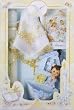 Baptism Gift Sets - Rosary - Sculptured Candle - Missal - Hanky - Shell - Keepsake - Gift Box 11.5in.x7.5in. -SPANISH