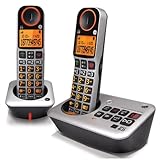 GE Easy to Use Amplified Cordless Dual Handset Speakerphone with Caller ID and Digital Answering System (30542EE2)