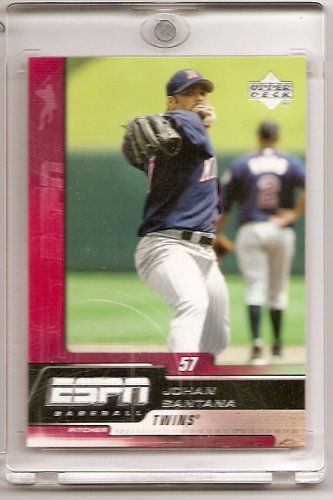 2005 Upper Deck ESPN #51 Johan Santana Minnesota Twins Baseball Card - Mint Condition- Shipped In Protective Screwdown Case!