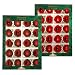 Krebs & Sohn Kugelset 6 cm 40-teilig, 1 Box rot / 1 Box Bordeaux