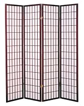 Asia Direct FN-5664 4-Panel Cherry Room Divider