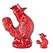 Gluggle Jug, Paprika Rooster, Extra Large (10-inch)
