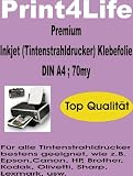 P4L - 10 Blatt Inkjet Tintenstrahl Klebefolie PVC A4 in silber