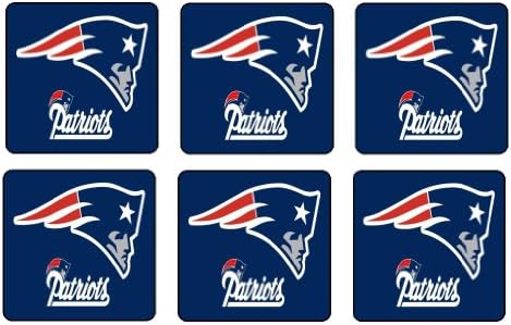 New England Patriots Coaster Set of 6 NFL Football Mini Mousepads