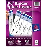 Avery 1.5 inch Binder Spine Inserts, Pack of 25 (89105)