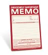 Knock Knock Classic Note Pad: Obscenely Important Memo (Pack of 3)