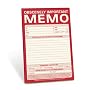 Knock Knock Classic Note Pad: Obscenely Important Memo (Pack of 3)