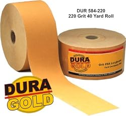 DURA-GOLD 220 Grit 2-3/4" PSA Roll Longboard Sandpaper