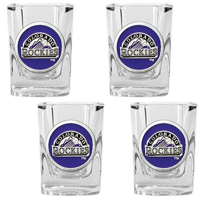MLB Colorado Rockies Square Shot Glass (Set of 4)