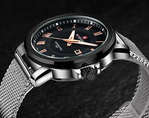Affute Quartz Watch with Silver Dial Analogue Display and Silver Stainless Steel Bracelet for Men