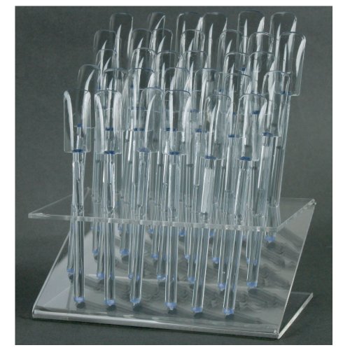 32 UV Gel Acrylic Tips Samples Pop Sticks Clear Nail Art Display Stand Rack Practice Tool