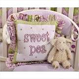 My Baby Sam Sweet Pea Throw Pillow - Lavender