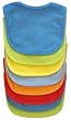 Neat Solutions 8 Pack Multi-Color Solid Knit Terry Feeder Bib, Boy