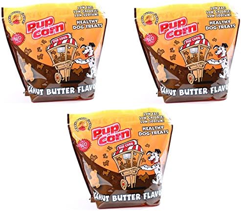 Triumph Pet Industries Pupcorn Healthy Dog Treats 16 Ounce Peanut Butter  (3 Pack)