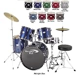 Percussion Plus PP3350 5-piece Drumset w/20 Bass Drum - Brushed Red