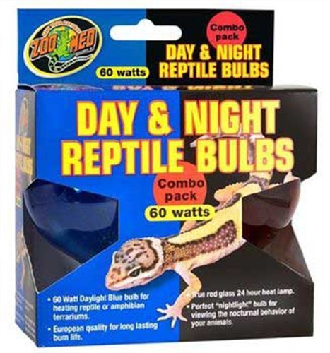 Zoo Med Day and Night Reptile 60 Watt Bulbs, 