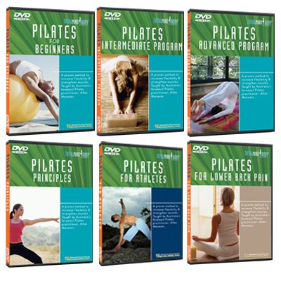 6 pack of Pilate DVDs