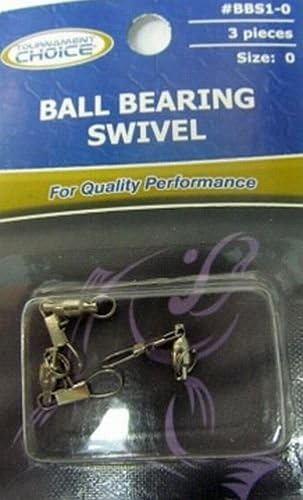Tournament Choice Size 0 Ball Bearing Swivel - 3 pack