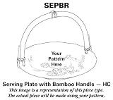 Gorham Boulder Creek Bamboo Handled Serving Plate HC, Fine China Dinnerware