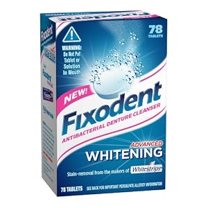 Fixodent Denture Cleanser Advanced Whitening Tablets, 78-Count