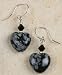 Earrings - Obsidian Heart