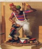 Black Clown and Monkey Figurine