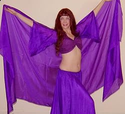 Purple Silk Rectangular Veil