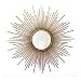 Sunburst Antiqued Gold Wall Mirror