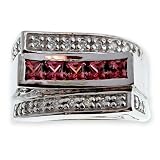 SAVE 74% 14K Rhodolite & Diamond Ring by Designer Michael Valitutti from Exotic & Rare Gemstone Collection - OVERSTOCK Clearance Sale!