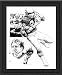 Seattle Seahawks Framed Steve Largent Seattle Seahawks By Michael Mellett 26 X 30 - Black