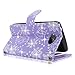 Motorola Droid Turbo / XT1254 Case - Cellularvilla Pu Leather Wallet Card Flip Open Pocket Case Cover Pouch For Motorola Droid Turbo / XT1254 (Purple Glitter)