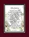 "OUR FAMILY" Touching 8x10 Poem, Double-Matted In Burgundy/Dark Green And Enhanced With Watercolor Graphics.