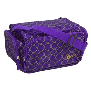 Creative-Options-Stow-N-Go-Shoulder-Tote-with-4-3650-Organizers-Purple-with-Avocado-Circles