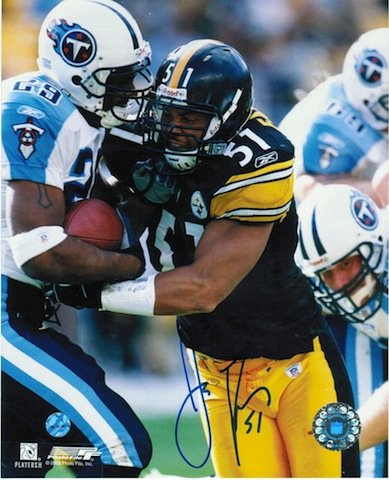 James Farrior Signed Steelers 8x10 Photo