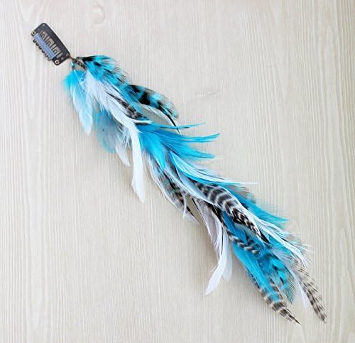 Sky Blue Feather Extension Hair Clip
