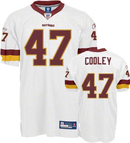 Chris Cooley Authentic Jersey: Washington Redskins #47 White Authentic Jersey