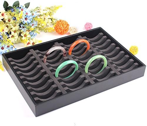Black Full Size Tray Insert 40 Bangle Bracelets Display Tray Jewelry Case