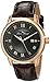 Lucien Piccard Men's LP-12758-RG-01 Solstice Rose Gold Ion-Plated Watch with Brown Leather Band