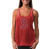 MLB Women's Boston Red Sox Burnout Tank Top (Red, Large)