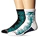 adidas Men's High Quarter Socks (2 Pack), White/Shock Mint/Steel Grey/Ray Red, Men's Shoe 6-12