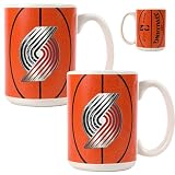 Portland Trailblazers 2pc Ceramic Gameball Mug Set