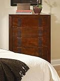 Storage Chest with Bamboo Like Design in Cherry Finish