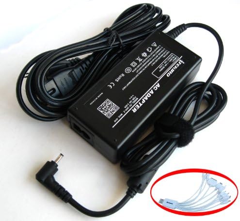 iTEKIRO AC Adapter Charger for Acer ICONIA TAB W700, W700-6454, W700-6465, W700-6499, W700-6607, W700-6680, W700-6691, W700-6831, W700P, W700P-6821; Acer Aspire S7, S7-191, S7-191-6400, S7-191-6447, S7-191-6640, S7-191-6859, S7-391, S7-391-6413, S7-391-6468, S7-391-6478, S7-391-6810, S7-391-6822, S7-391-9492, S7-391-9839, S7-391-9864, S7-391-9886; Acer PA-1650-80, KP.06503.007, NP.ADT0A.010, NP.ADT11.00F, NSW25899 + iTEKIRO 10-in-1 USB Charging Cable