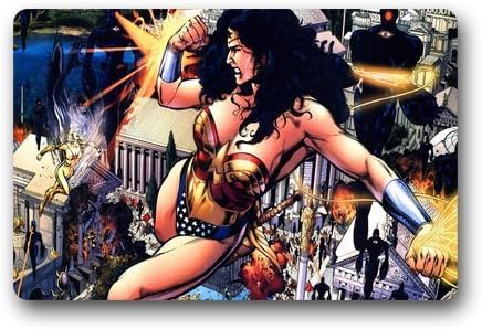 Wall Art Printing on Metal Tin Sign 8x12 Inch Dc Comic Wonder Woman D C Superhero Girl Home by Yours Dec