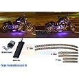 6pc Purple LED Flexible Motorcycle Lights Kit