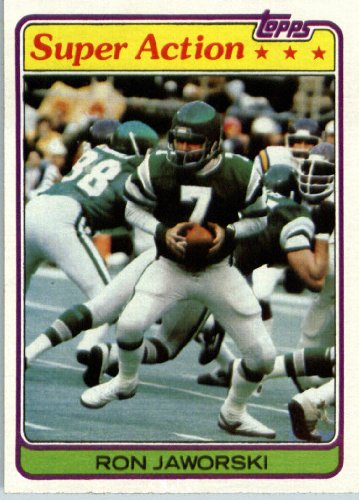 1981 Topps # 408 Ron Jaworski SA Philadelphia Eagles Football Card - In Protective Screwdown Display Case!