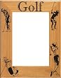 Laser Engraved Wood Female Golf Picture / Photo Frame