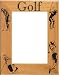 Laser Engraved Wood Female Golf Picture / Photo Frame